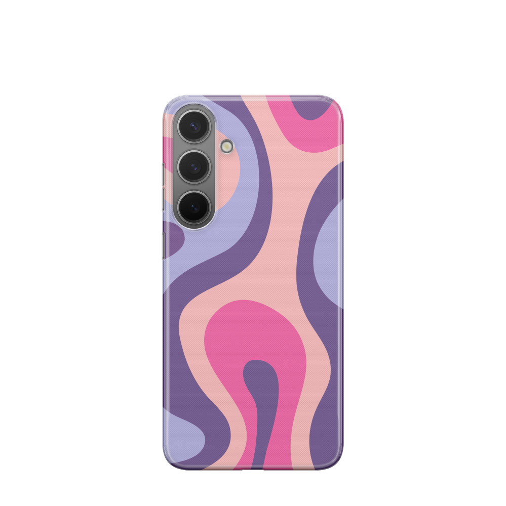 Samsung Galaxy S24 Plus Gummi Hülle Pastellpfade 2 - Pink