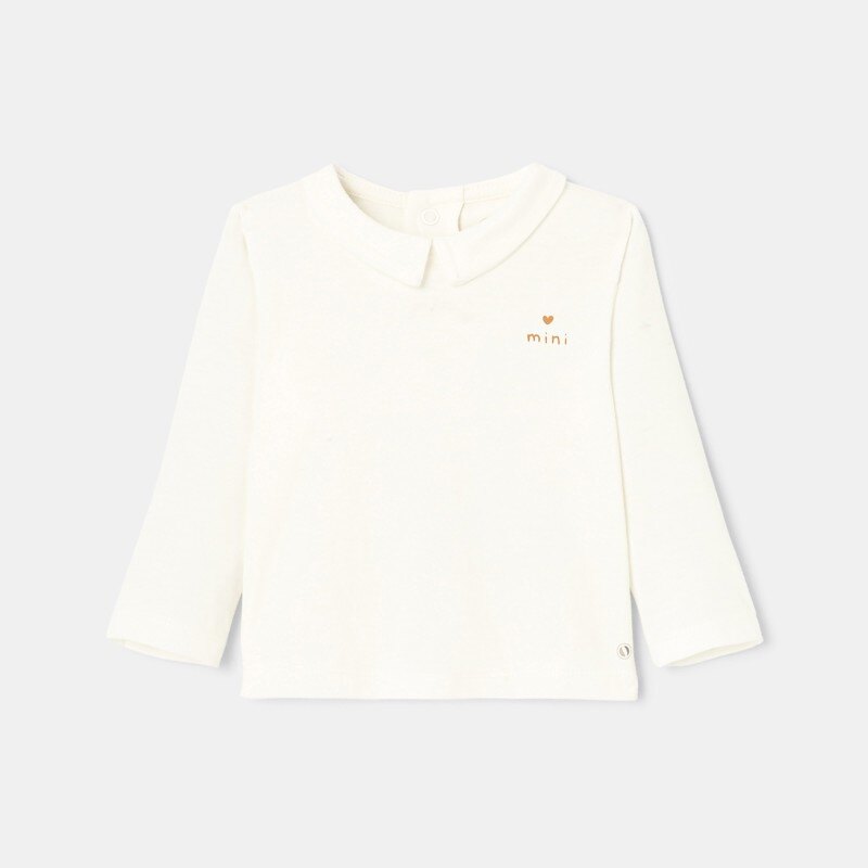 T-shirt en jersey col polo blanc naissance Absorba Blanc