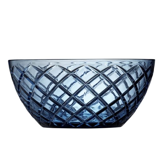Lyngby Glas Sorrento Salatskål, Blå, Ø24 cm