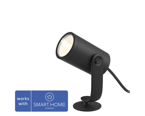 Philips hue LED Spot White & Color Ambiance 2000-6500K Lily Basic Set zwart - Compatibel met SMART HOME van hornbach