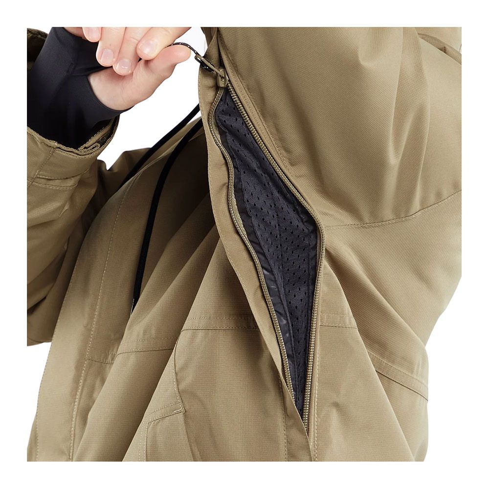Volcom PAXSON 2L TDS INF - Veste ski Femme dark khaki