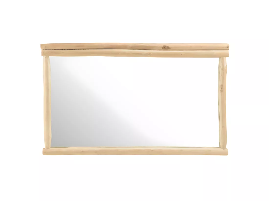 WILL - Miroir rectangulaire en branches de teck naturel