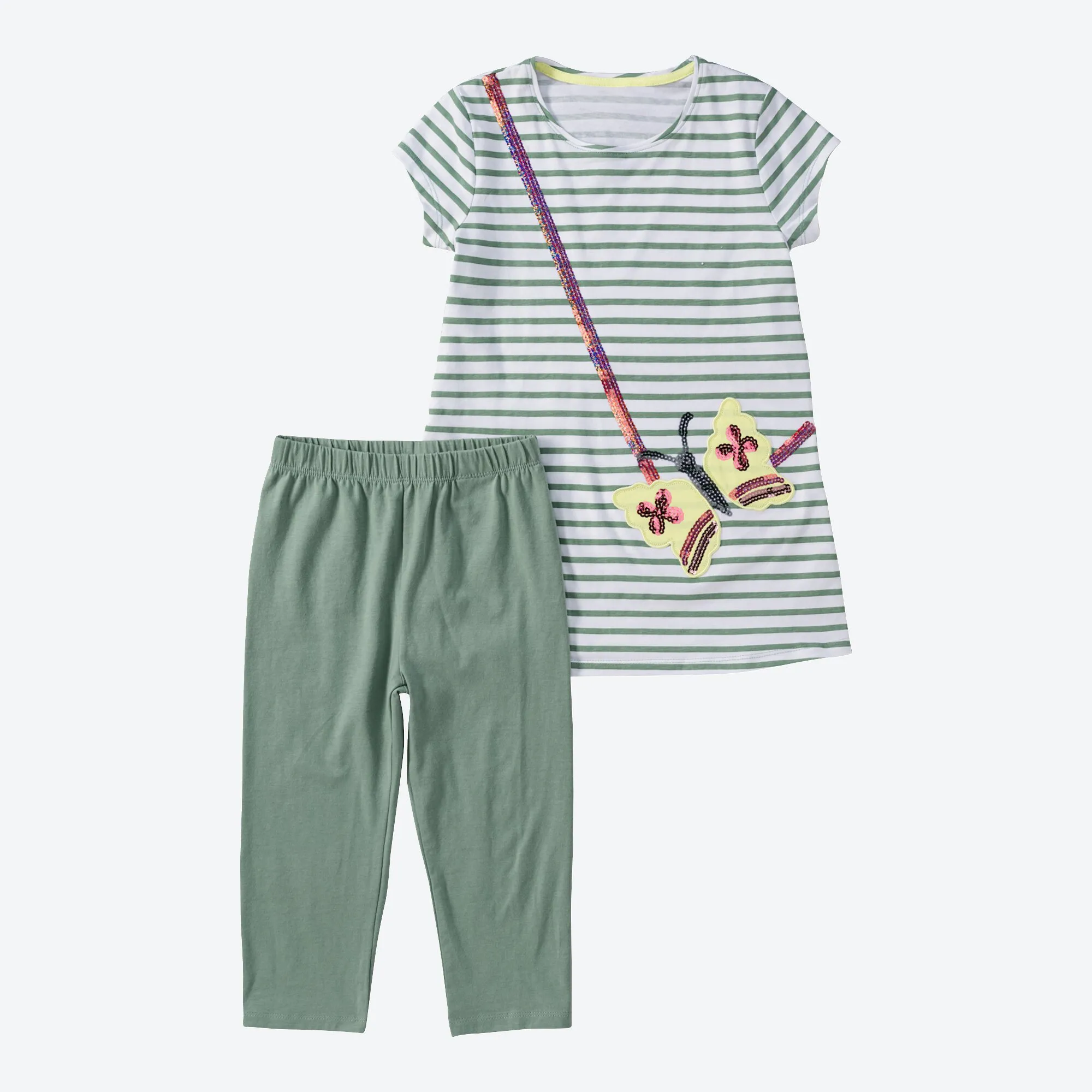 Mädchen-Set mit Pailletten-Verzierung, 2-teilig