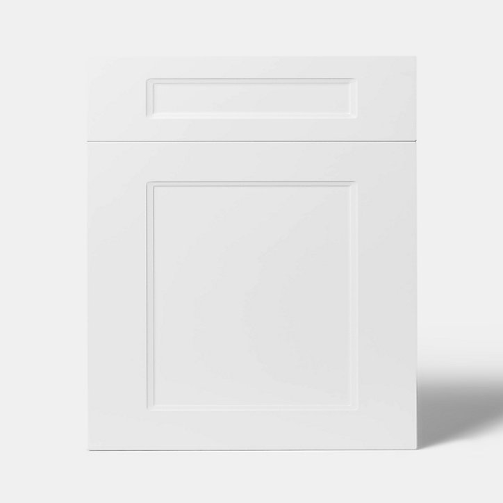Façade de cuisine 1 porte et 1 tiroir Artemisia blanc mat l. 60 cm x H. 72 cm GoodHome