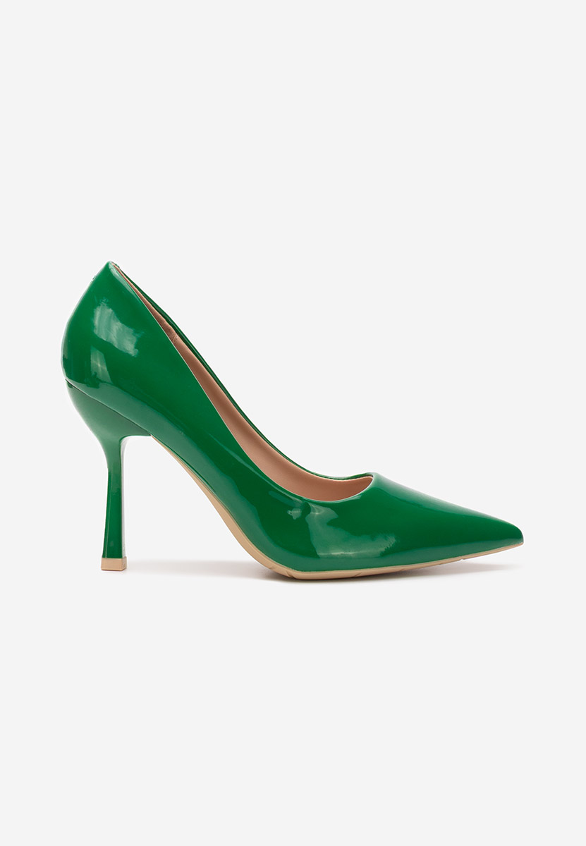 Chaussures stiletto vernies verts Avilaga