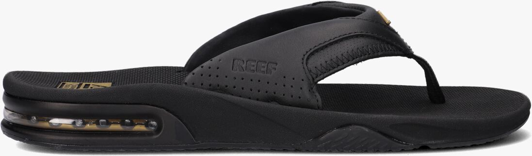 REEF zwarte reef teenslippers fanning lux