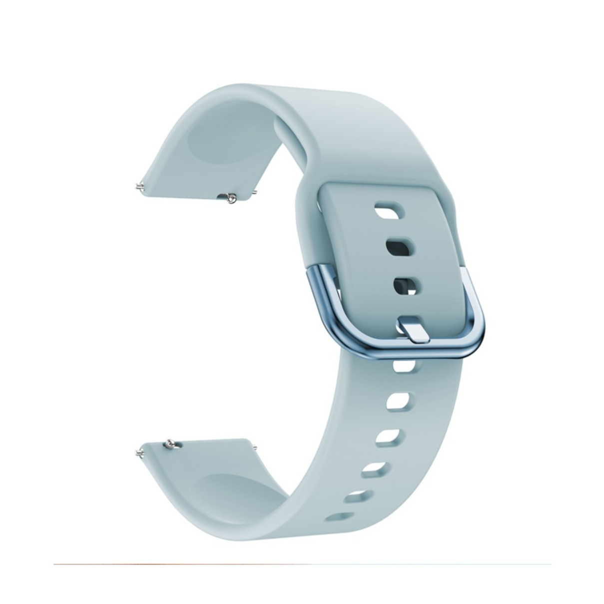 Samsung Galaxy Watch 4 (44mm) Silikon Sport Armband mit Dornschliesse (Gelenkumfang: 160-210mm) - Hellblau