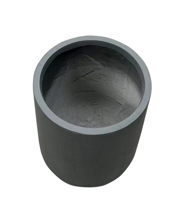 Dehner Fiberglas-Topf Curved, rund, anthrazit