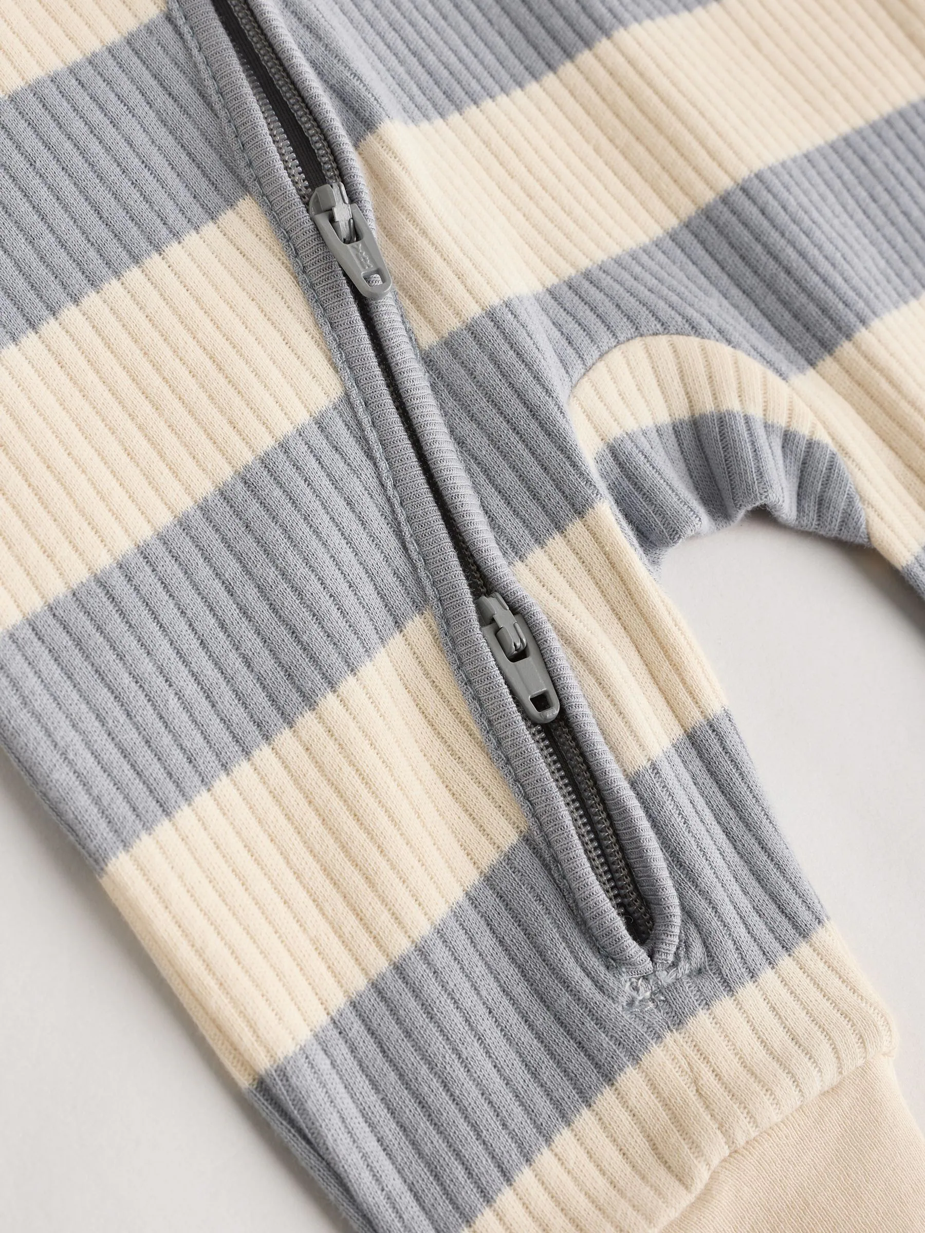 Milk Club naturel - Set van 3 baby pyjama's zonder voetjes met tweewegrits van katoen (0mnd-3jr)
