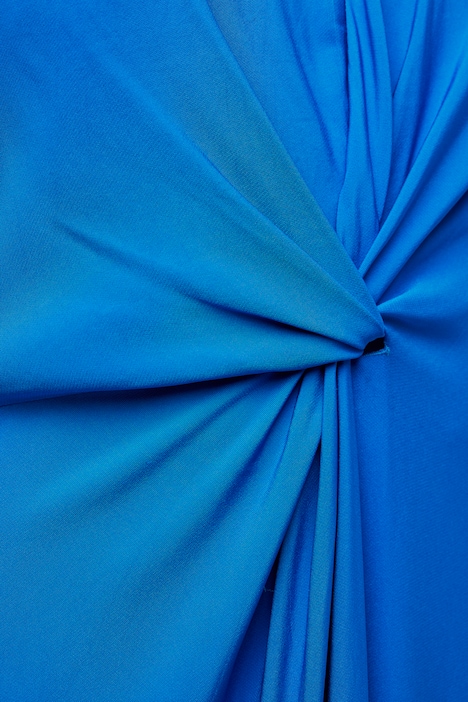 Kleid, asymmetrischer V-Ausschnitt, 3/4-Arm