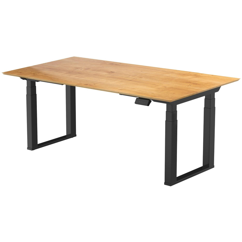 Contini Elektrisch höhenverstellbarer Schreibtisch ET223Q, 180 x 80 cm, eiche
