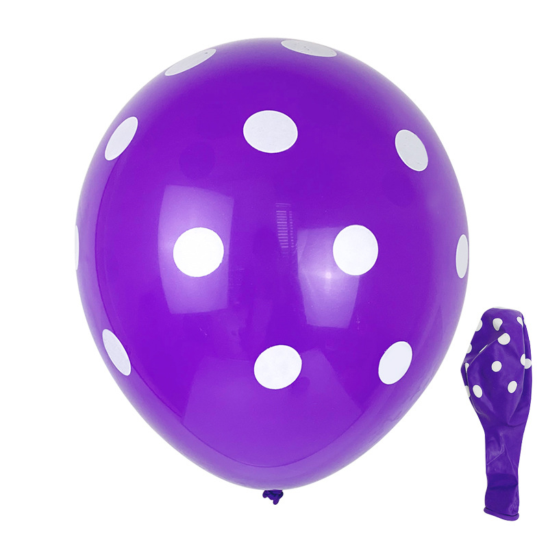 (100er Set) Ø30cm Party Deko Ballons Latex Luftballons mit Punkten - Bunt