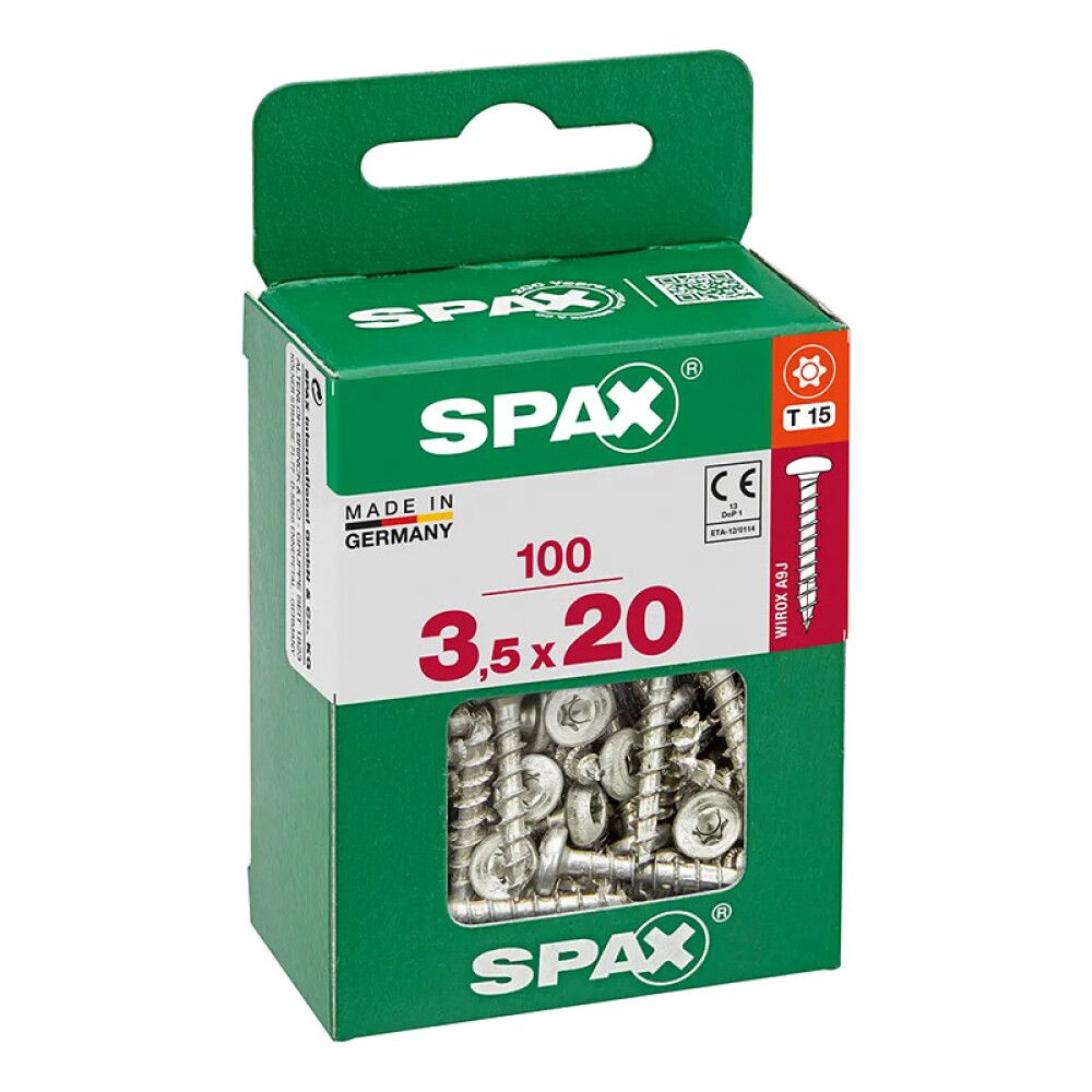 UNIVERSALESKRUE SPAX T-STAR PLUS VGW 3,5X20MM 100STK