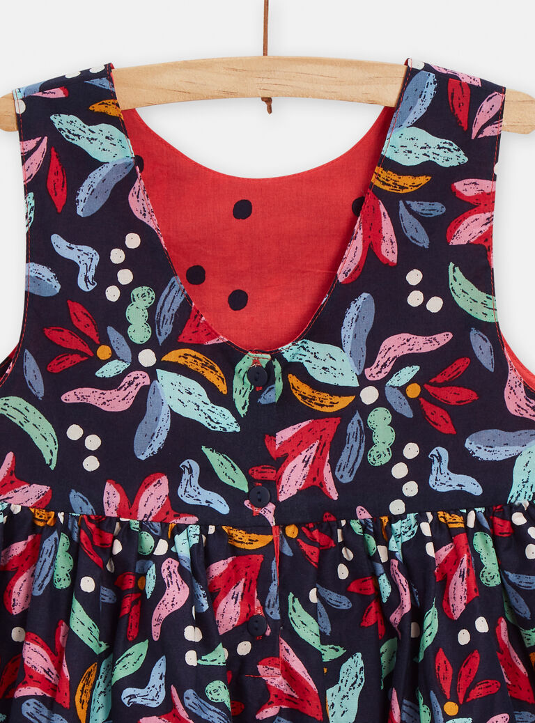 Robe réversible avec dos échancré pour fille