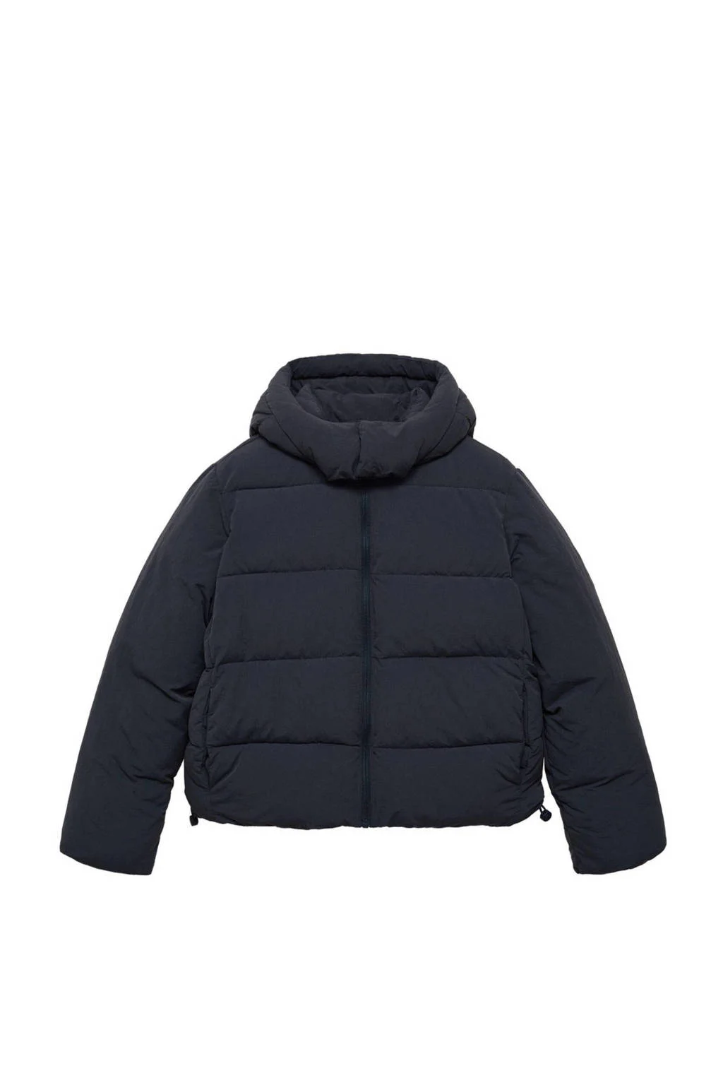gewatteerde winterjas marine