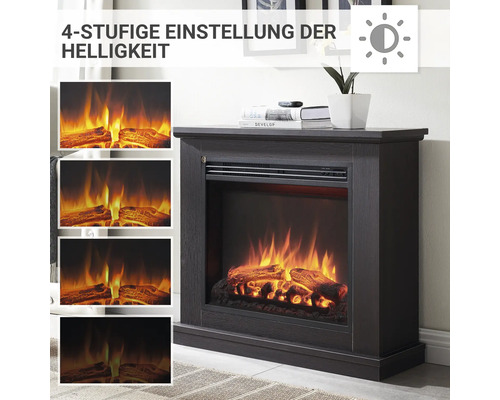 Elektrische haard Balderia Phanos donker eiken 2000 watt