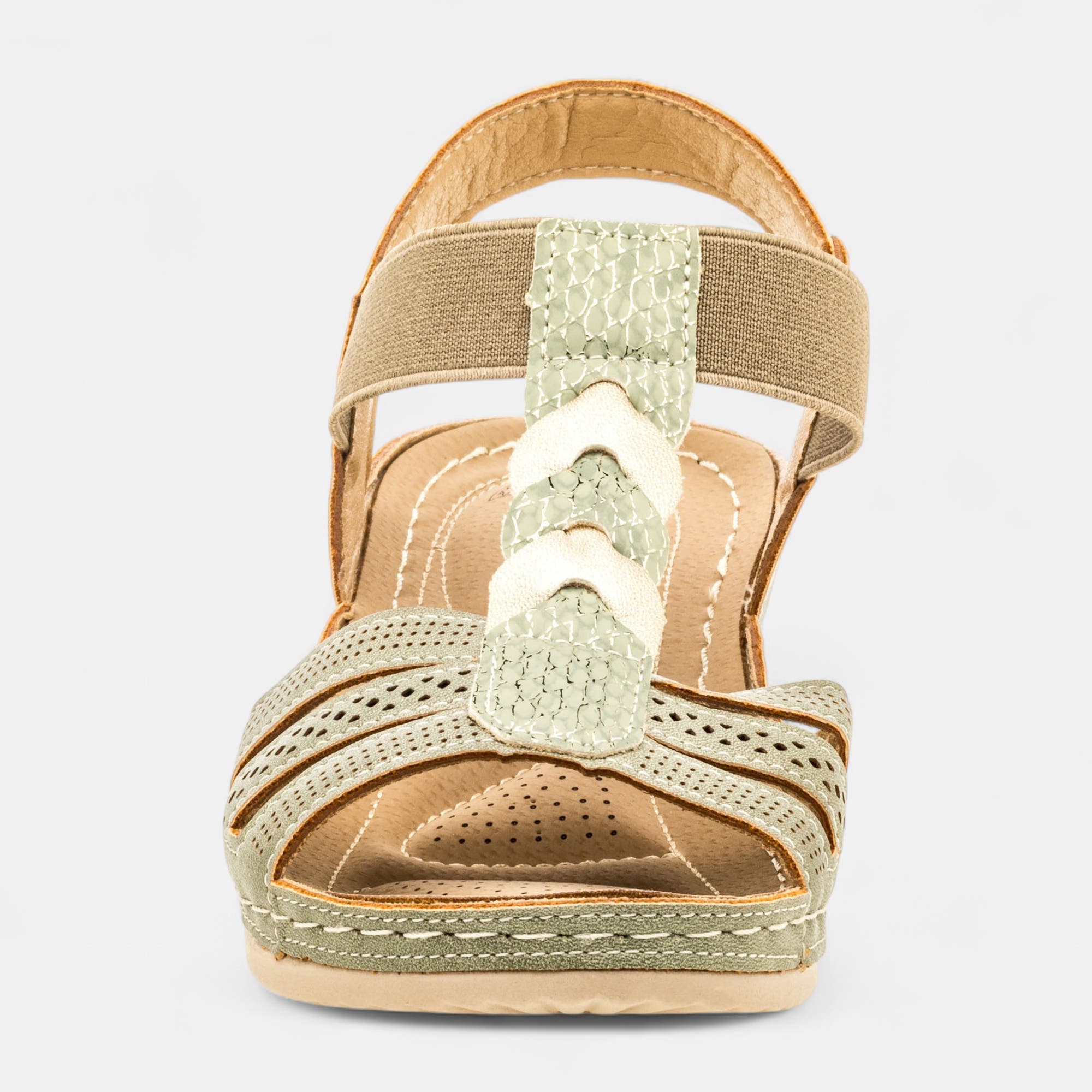 Nu-pieds confort Femme vert clair