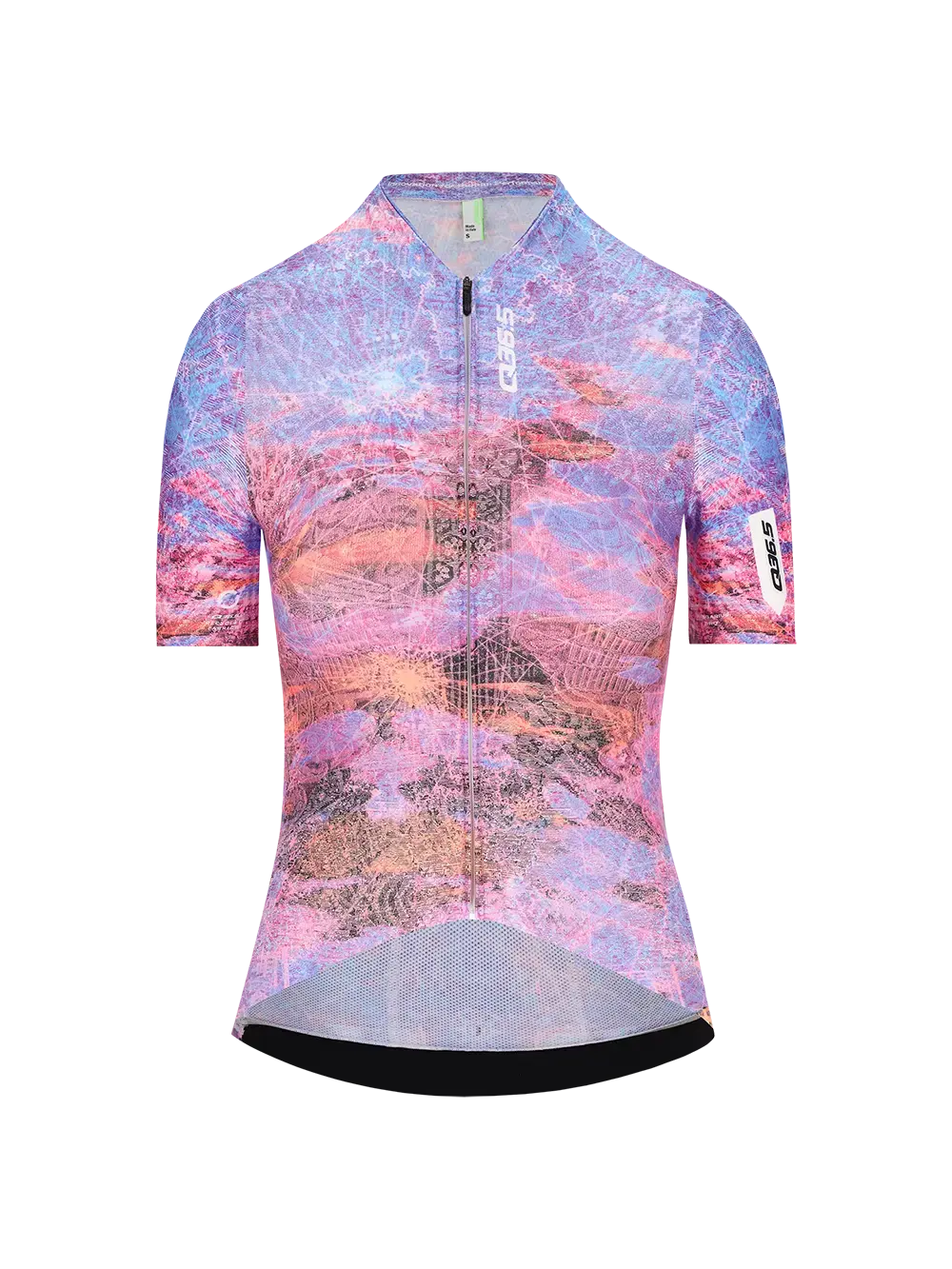 Q36.5 Gregarius Damask Fietsshirt Korte Mouwen Paars Dames