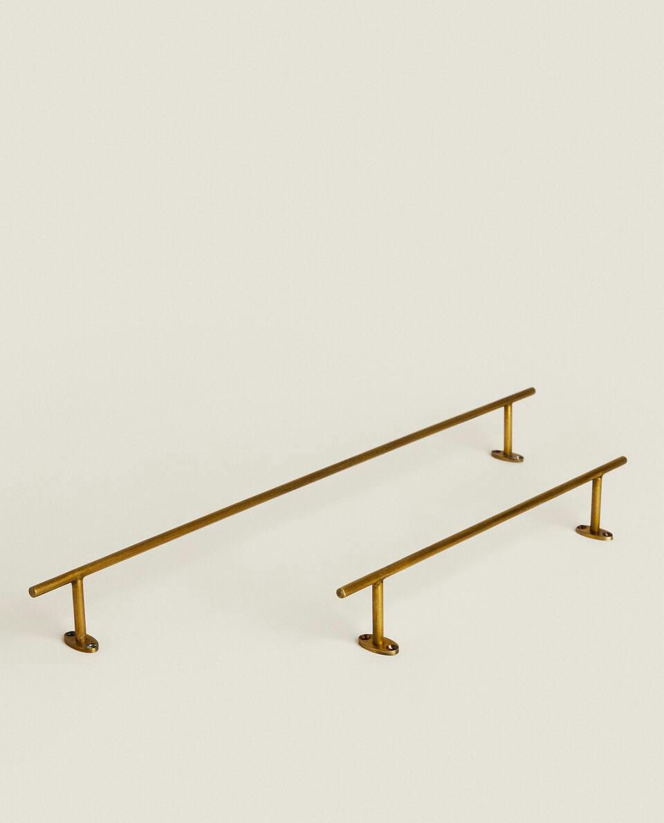 SUPORTE DE TOALHAS EM AÇO DOURADO