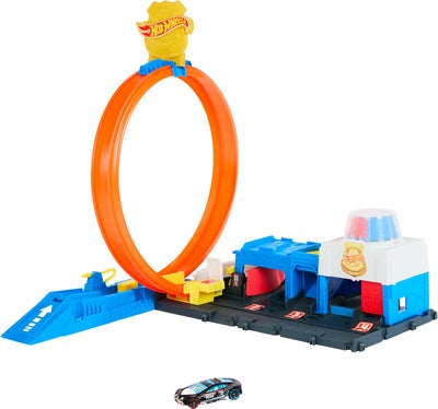 Hot Wheels City Super Politistasjon Bilbane