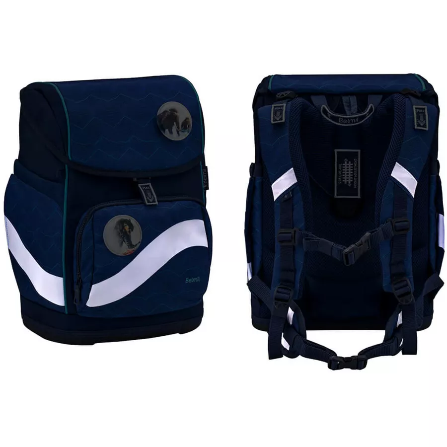 Belmil Schulranzen Premium Smarty Plus Set 5-teilig Estate Blue