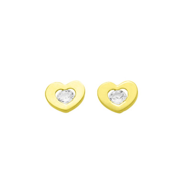 Boucles d'oreilles femme - Oxyde de zirconium - Or 18 Carats