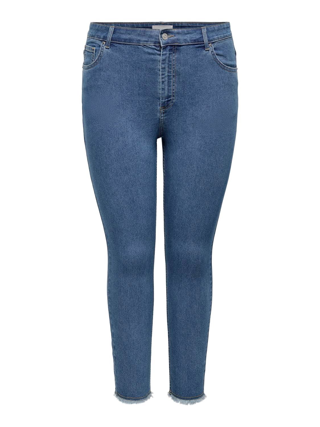CARHUSH Mittlere Taille Skinny Fit Jeans Medium Blue Denim