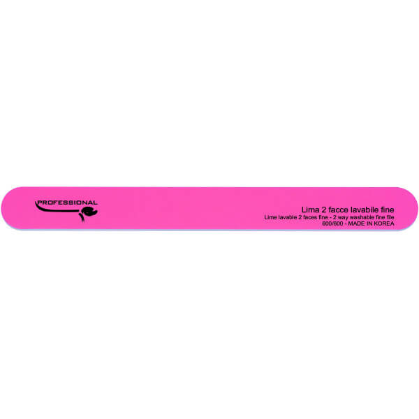 Lime double face lavable rose - grains fins 600/600