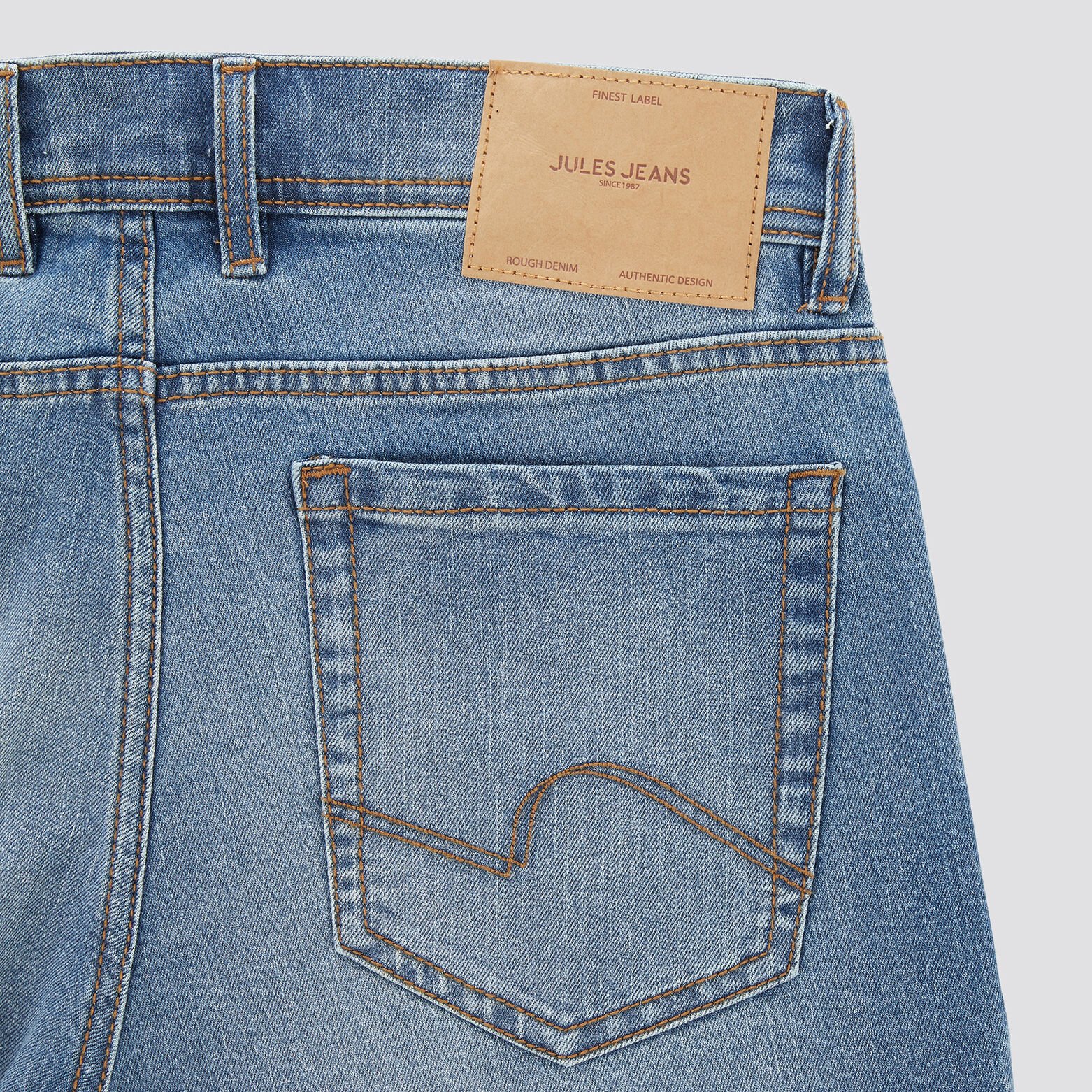 Jean slim en coton et polyester recyclés Bleu