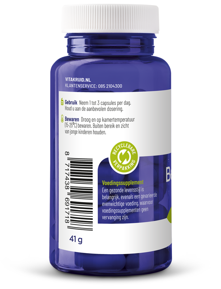 Vitakruid Berberine 500 Rebersa® 97-102% Berberine Zouten (60 vega capsules)