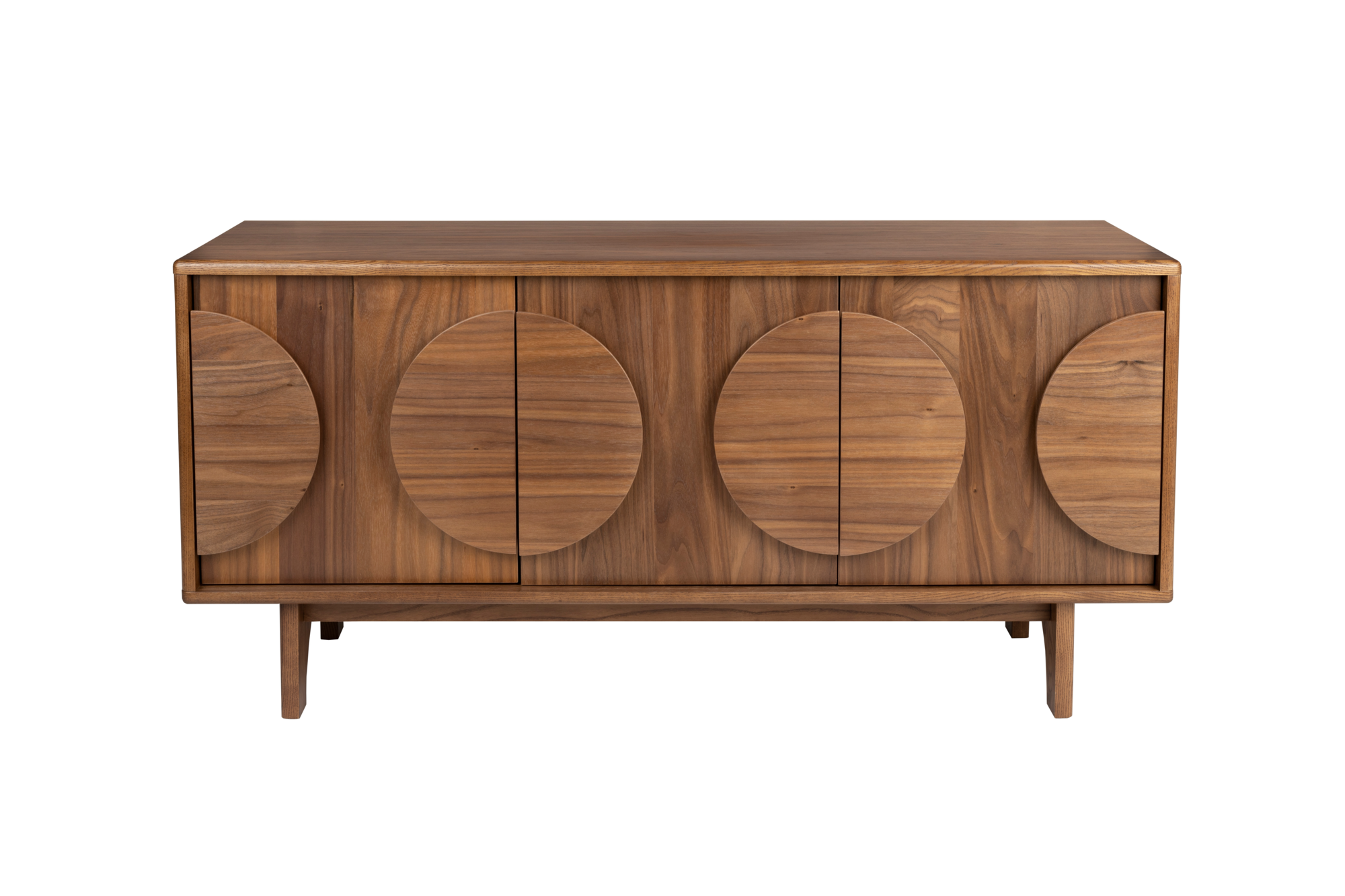 Dressoir Groove 3 deurs walnoot