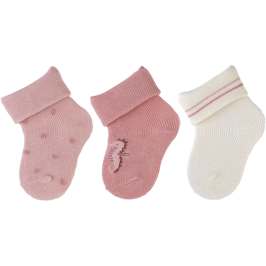 Sterntaler Erstlingssöckchen 3er-Pack Seepferd ecru