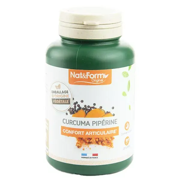 Nat & Form Original Cúrcuma Piperina 200 cápsulas vegetais