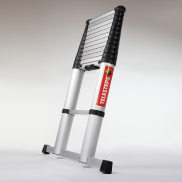 Telesteps Telescoopladder Eco Line 12 treden met stabiliteitsbalk