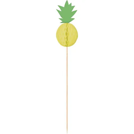 amscan 10 Deko-Picks Pineapple, 19 cm