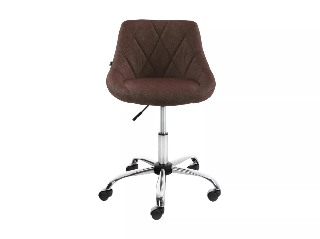 Tabouret de bureau - Tissu - Marron - Lazio