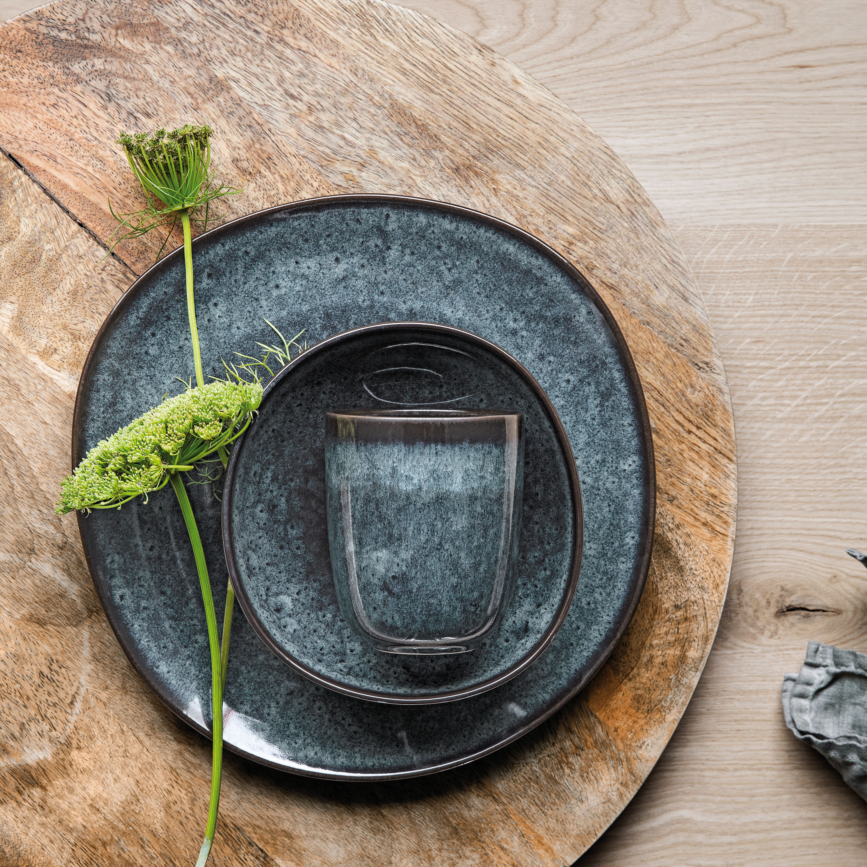Lave Dinner plate Grey, 11.1'' x 11'', earthenware