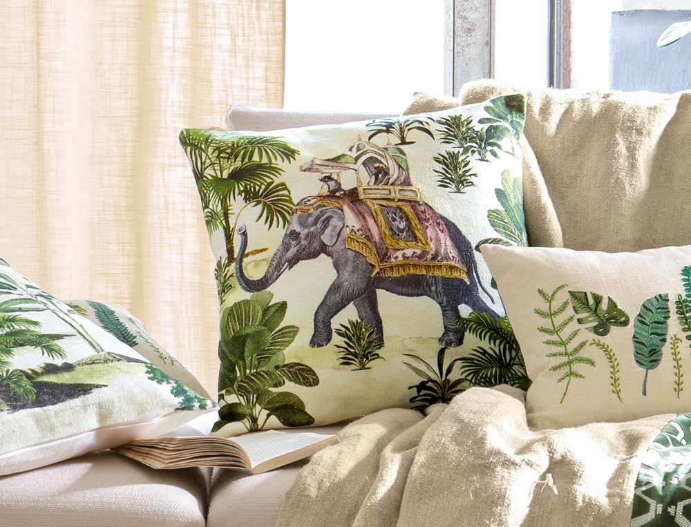 Coussin éléphant-Safari lodge