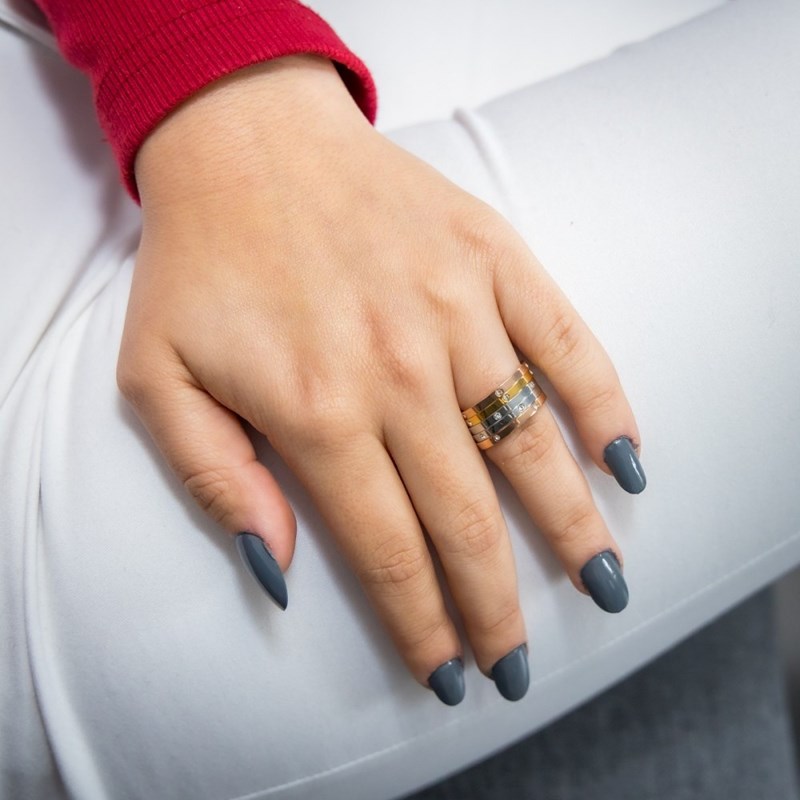Cinq Bagues avec Strass Femme BALA