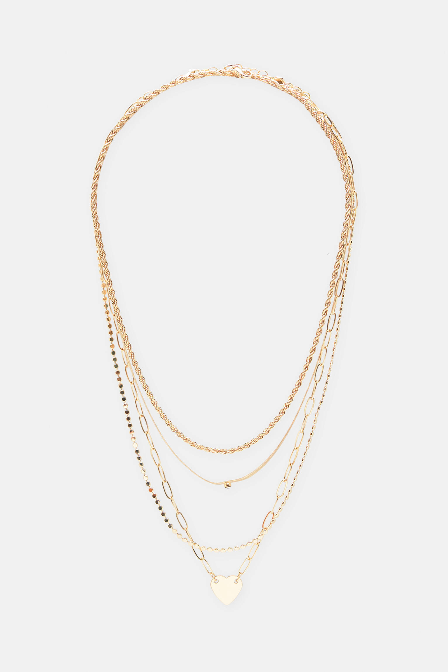 Conjunto de 4 colares dourados - Dourado