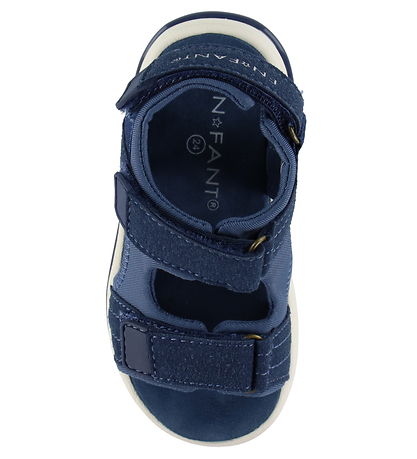 En Fant Sandalen - Klettband m. Light - Vintage Indigo