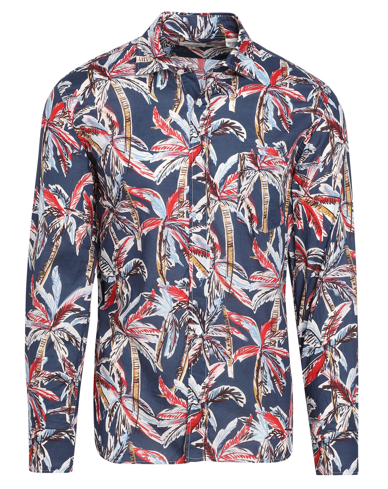 Hartford Chemise Regular Fit Paul imprimée marine/multicolore