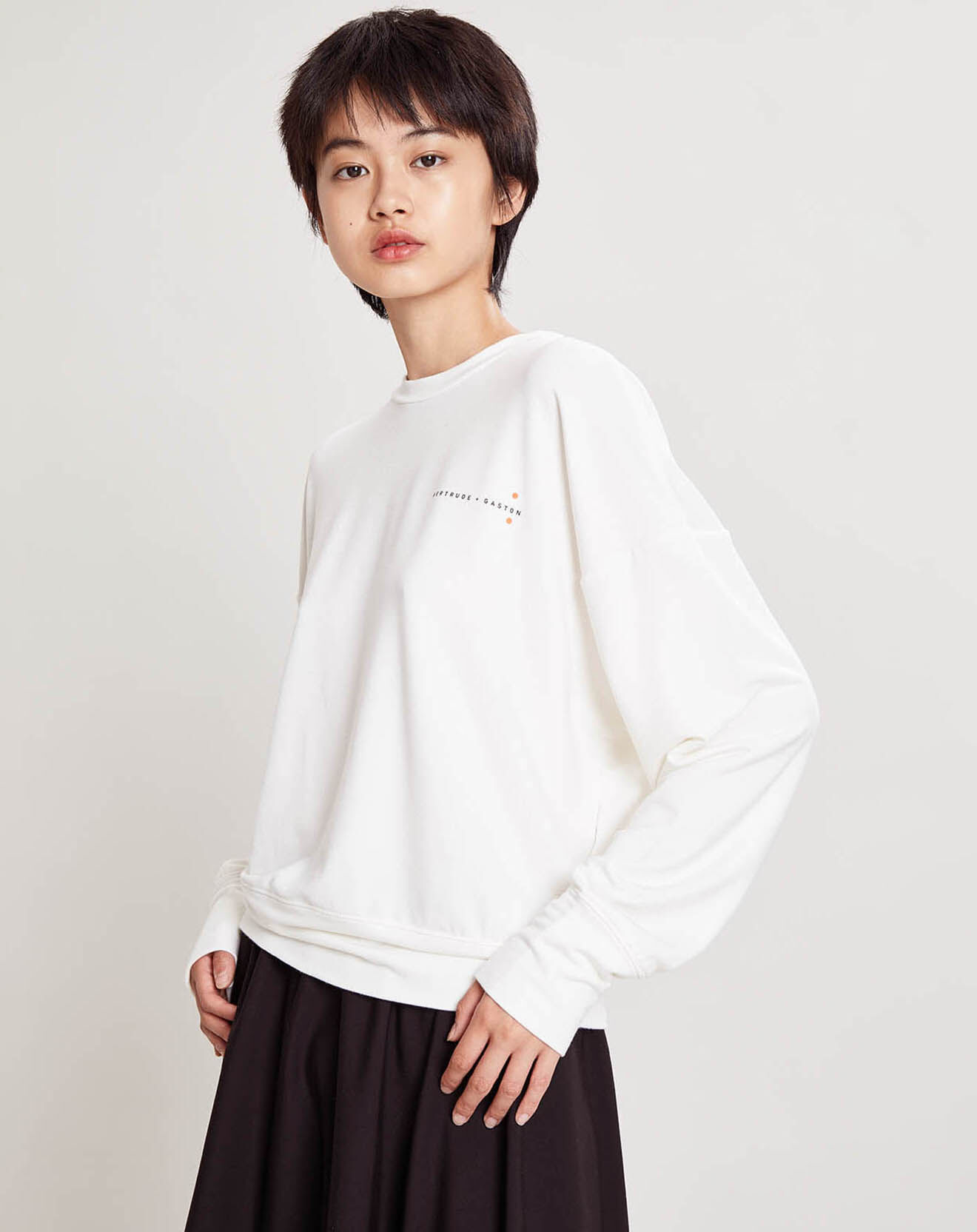 Gertrude + Gaston Sweat Molton Suzy blanc