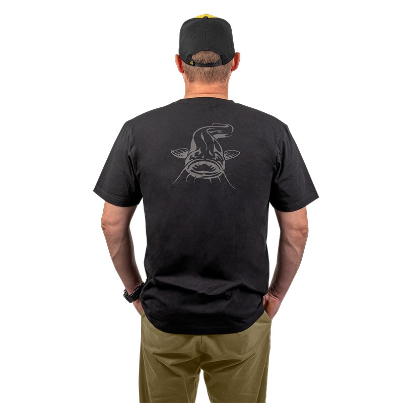 Tee Shirt Manches Courtes Homme Black Cat Logo Black Tshirt - Noir