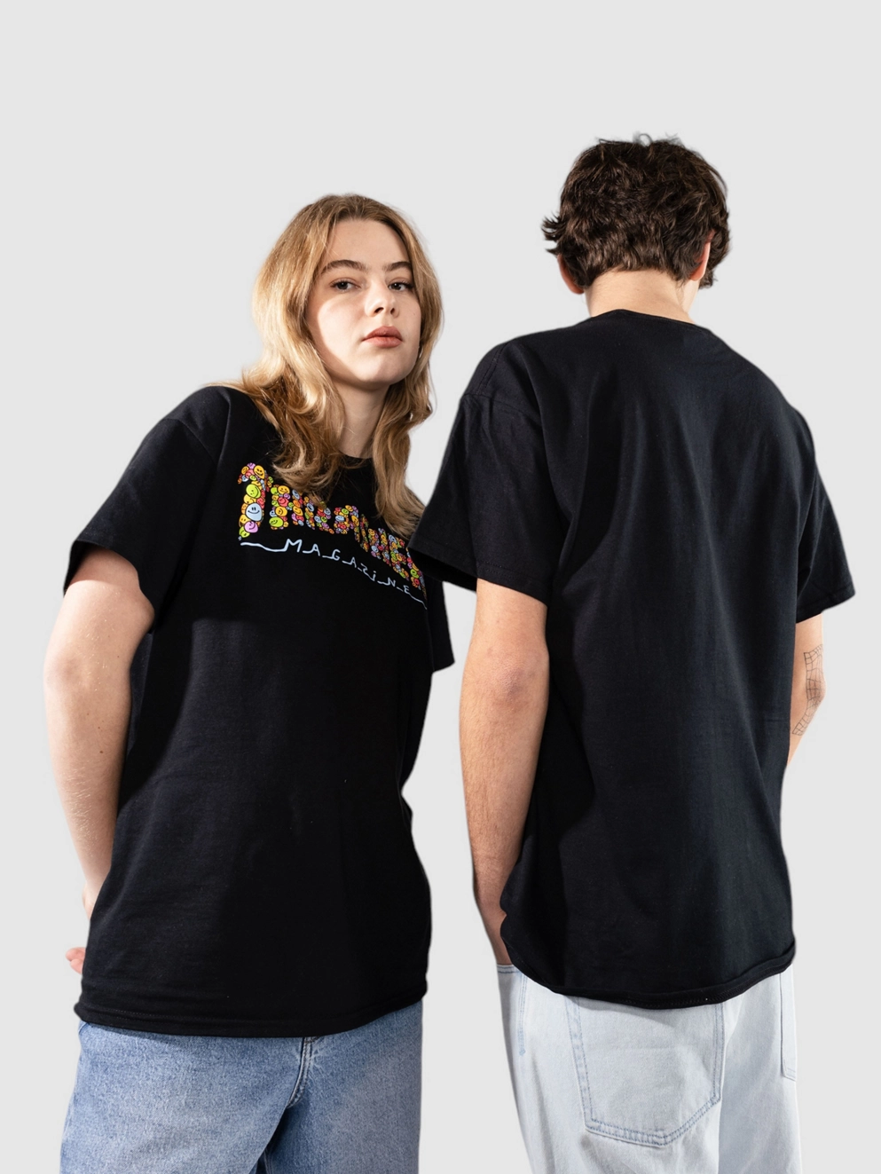 Thrasher X Toy Machine Smile By Spanky T-Shirt black