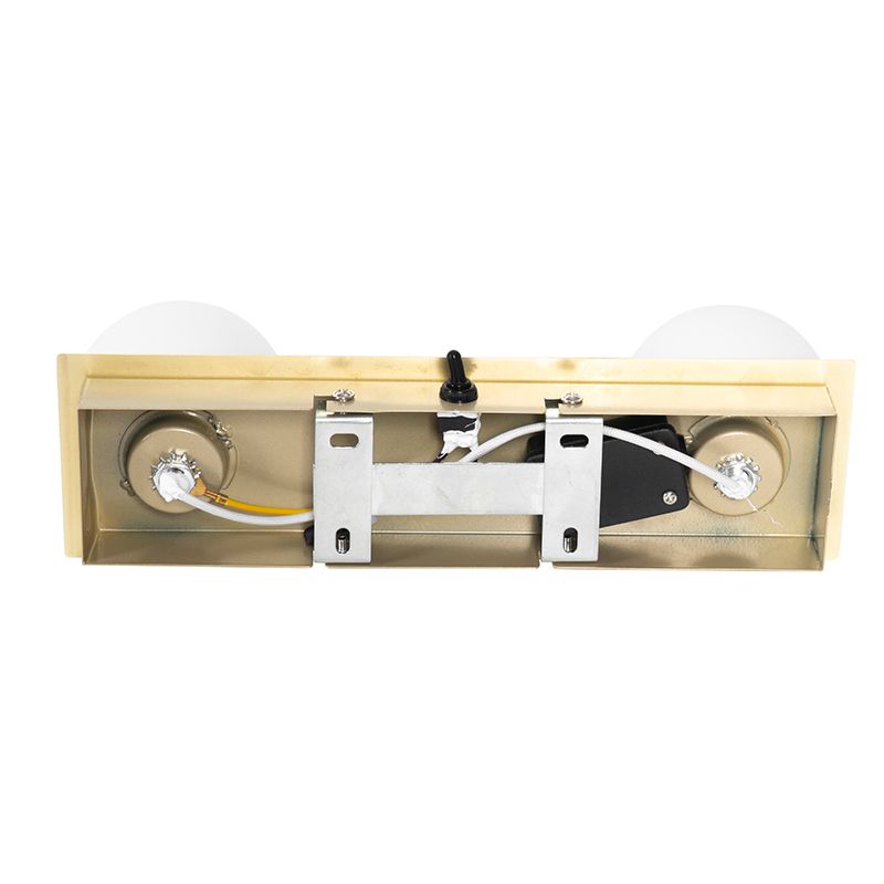 Wandlamp goud 28 cm IP44 2-lichts met schakelaar - Cederic