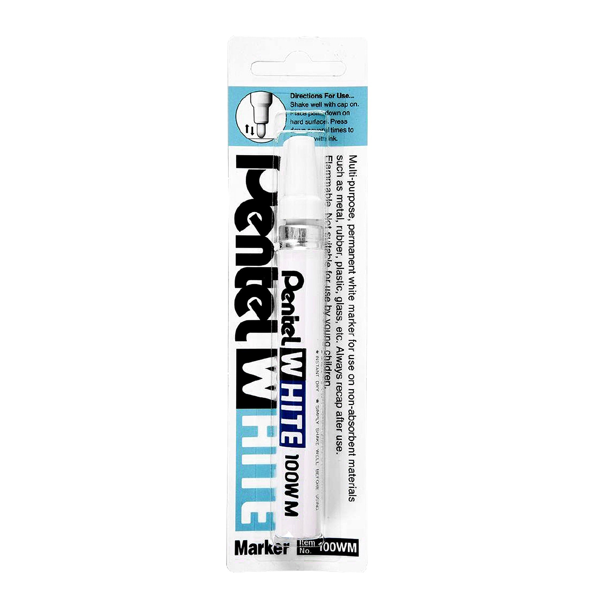 Pentel<br>x100wm permanent white marker 2,2 mm