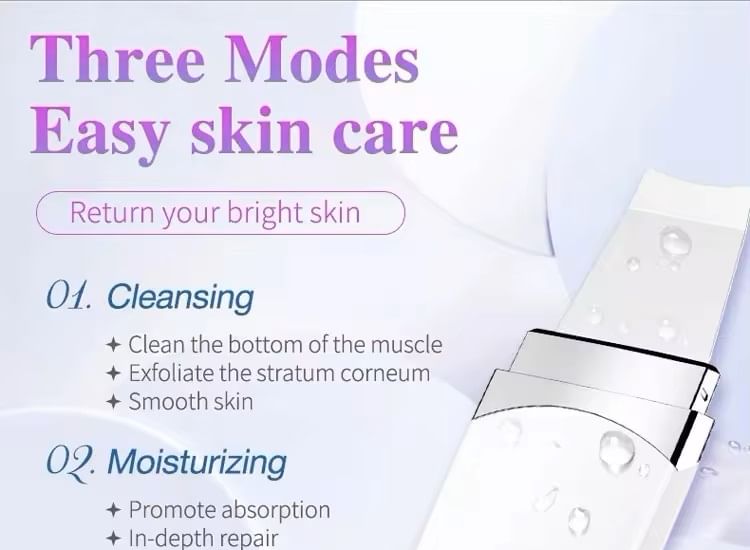 Beautyronics - USB oplaadbare huidscrubber gezichtsspatel