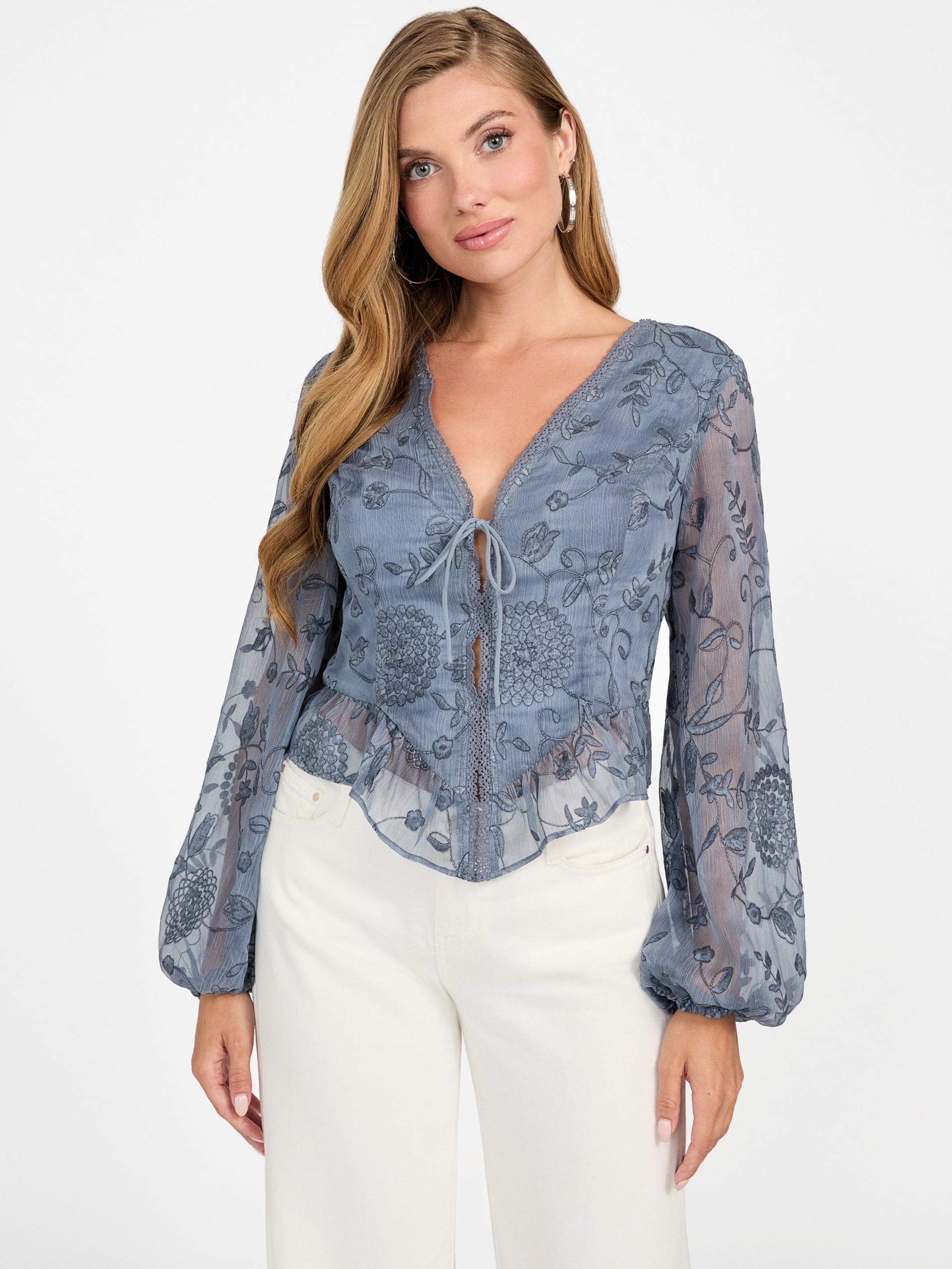 Blusa Seiah com amarração frontal