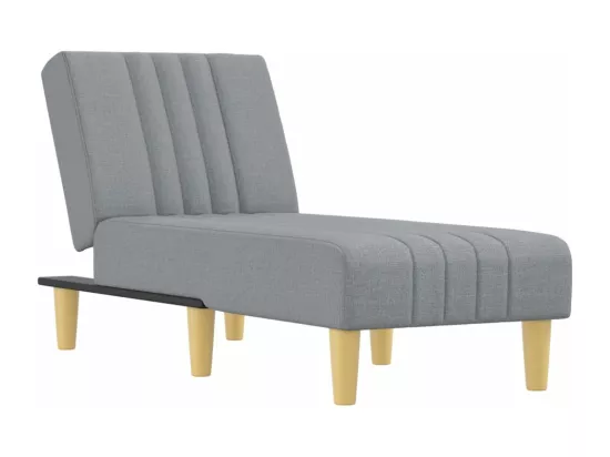 Prolenta Premium - Chaise longue gris clair tissu